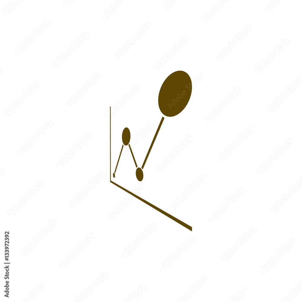 Vector growing graph icon Vector growing graph icon