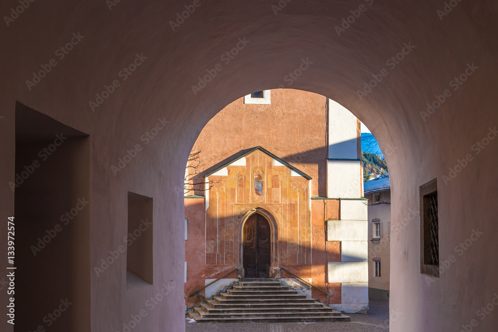 Fototapeta premium buildings of an alpine village