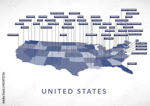 3S USA State vector map