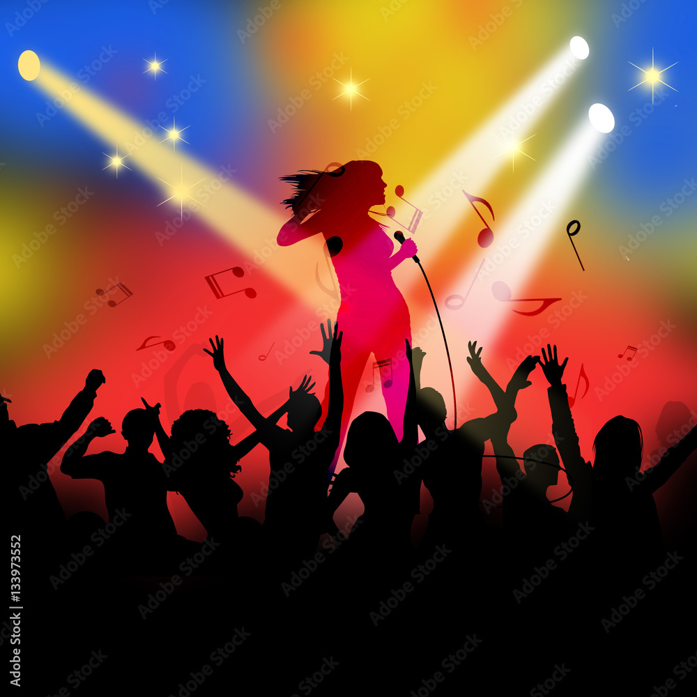 コンサート 観客 ライブ Stock イラスト Adobe Stock