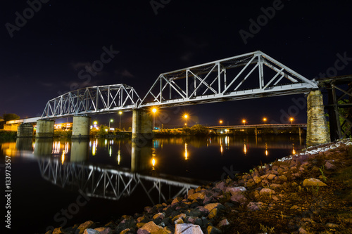 Train Bridge under the stars