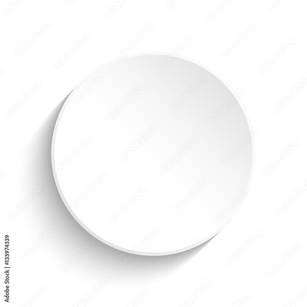 White button on white background