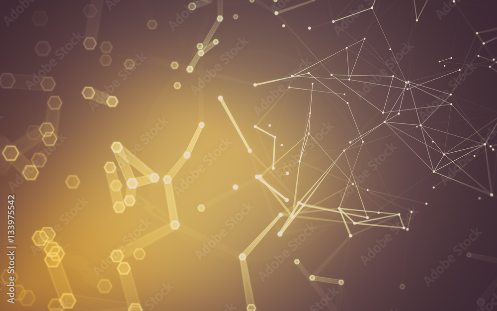 Abstract polygonal space low poly dark background, 3d rendering Abstract polygonal space low poly dark background, 3d rendering