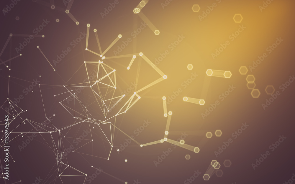 Abstract polygonal space low poly dark background, 3d rendering Abstract polygonal space low poly dark background, 3d rendering