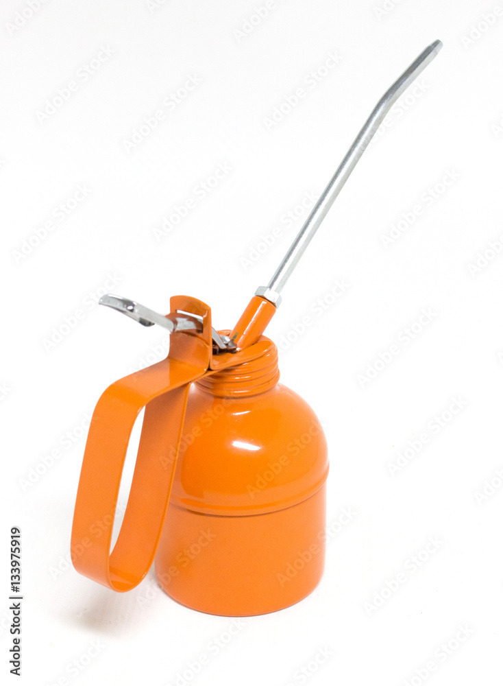 Fototapeta premium grease gun painted on whitebackground