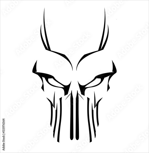 Virus. Virus computer. Demon. Phantom. Alien. Predator. Artwork. Suitable for team identity, insignia, emblem, illustration for apparel, mascot, motorcycle community, icon, etc