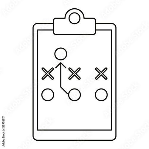 board tactical diagram american football outline vector illustration eps 10