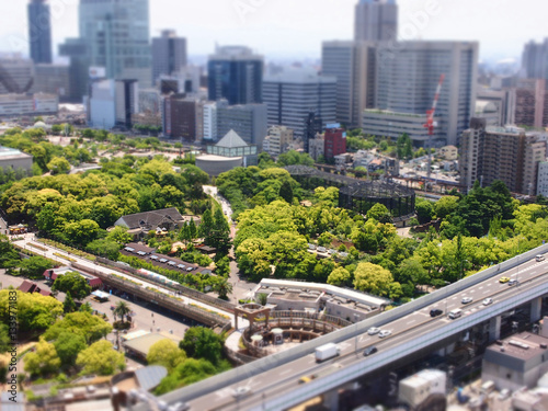 Tennoji Zoo overlook at Osaka,Japan