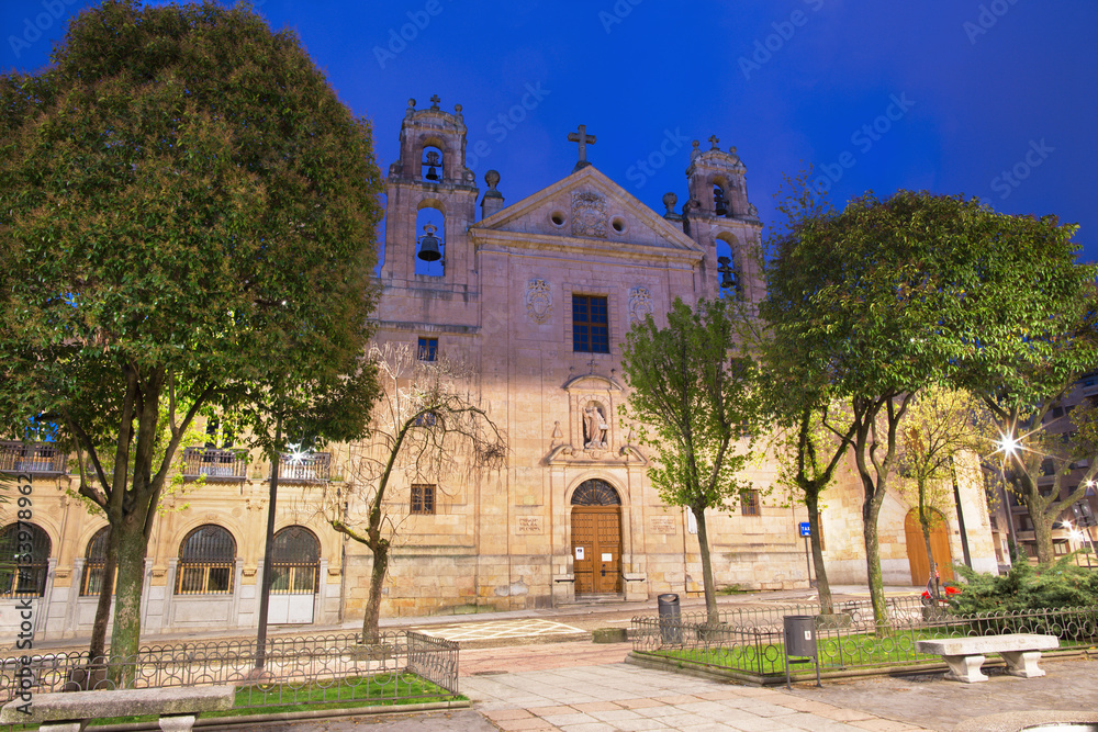 Salamanca - The Iglesia de Nuestra Senora del Carmen at dusk.