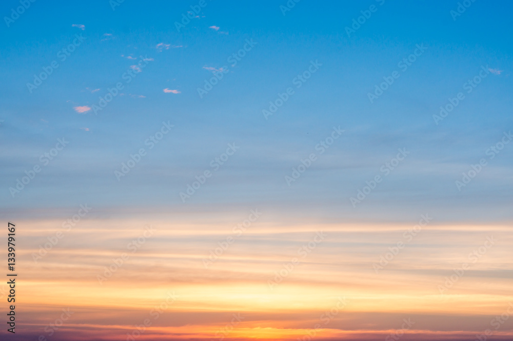 Cloud on sky sunset background