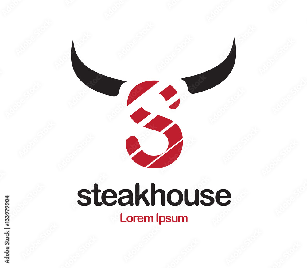 Fototapeta Projektowanie logo Steakhouse