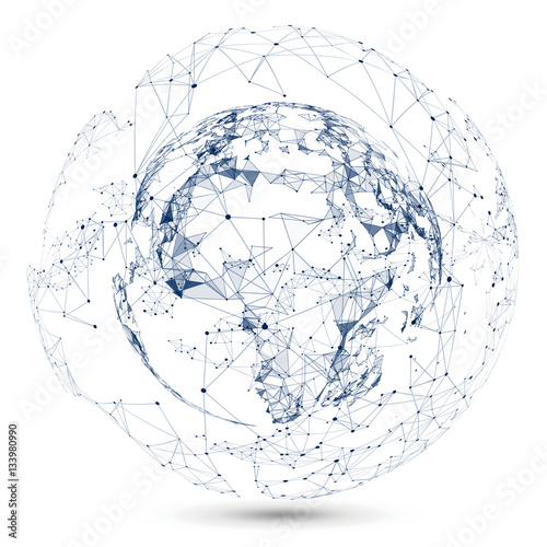 World map point, line, composition, representing the global, Global network connection,international meaning.