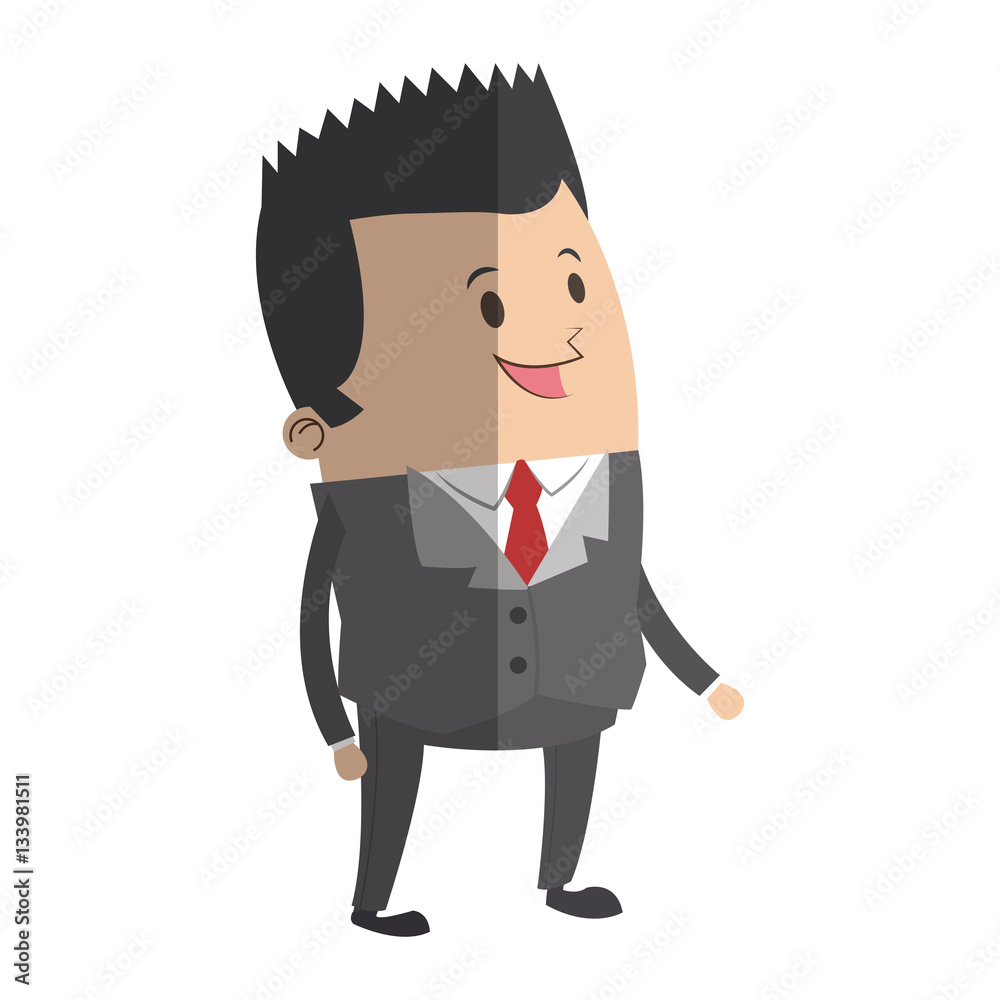 happy businessman cartoon icon over white background. colorful design. vector illustration happy businessman cartoon icon over white background. colorful design. vector illustration