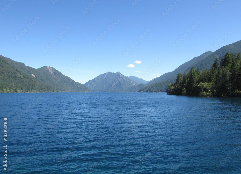 Lake Crescent and Mount Storm King at Olympic National Park