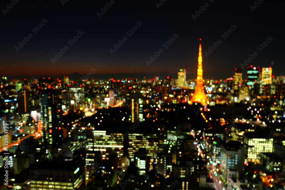 東京の都市風景,夜景