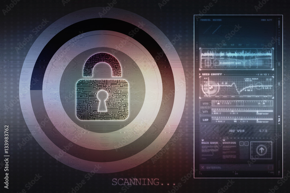 2d illustration Safety concept: Closed Padlock on digital background
2d illustration Safety concept: Closed Padlock on digital background