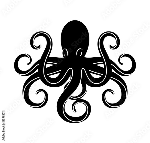 Vector cartoon octopus