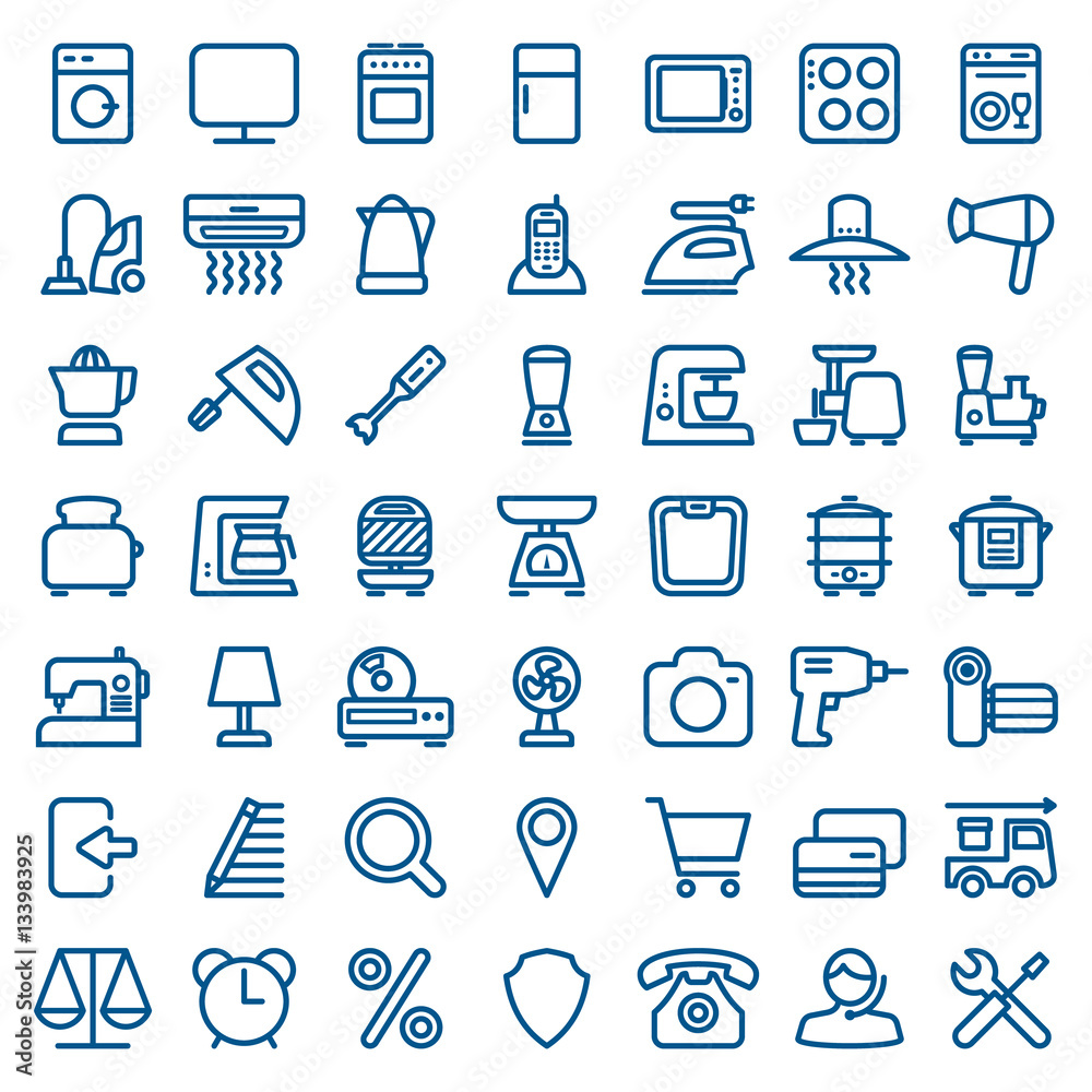 20 Free Home Appliances Vector Icons (AI)