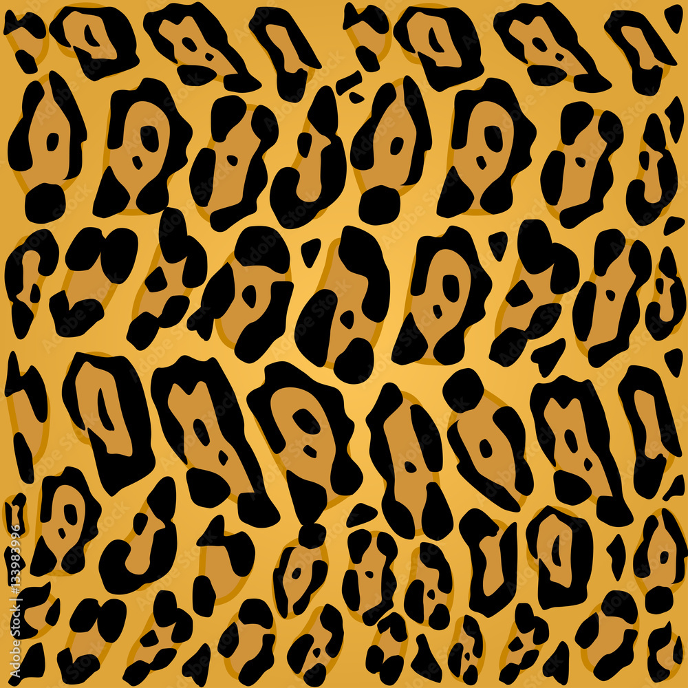 Naklejka premium Leopard. Background leopard. Black spots on an white background. Repeating pattern seamless. Imitation leopard print on paper, fabric.