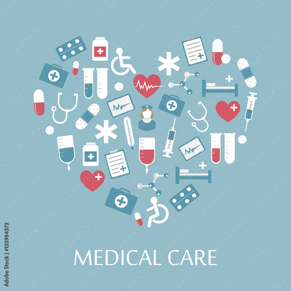 Medical vector background for your website, business cards, brochures.