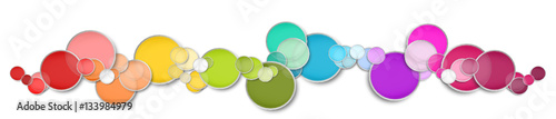 modern Kreise Band Banner Hintergrund Regenbogen
