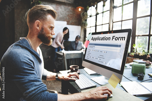 Application Form Information Employment Concept