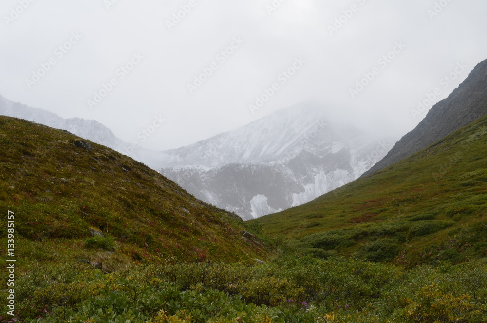 Fototapeta premium The harsh and majestic Sayan mountains.