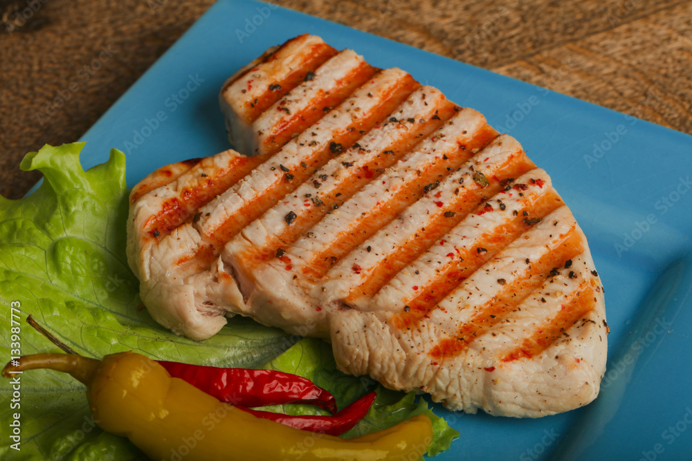 Grilled pork steak Grilled pork steak