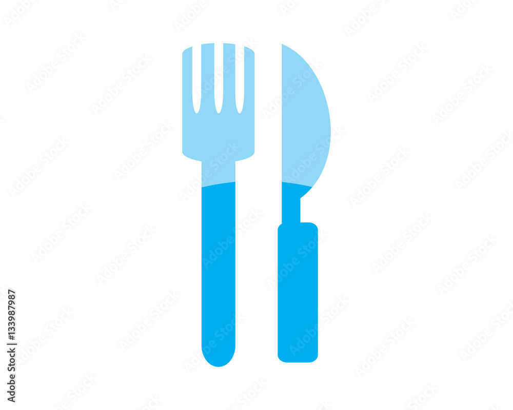 blue fork knife blue fork knife