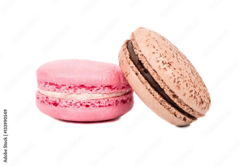 Pink and chocolate macaroon Pink and chocolate macaroon