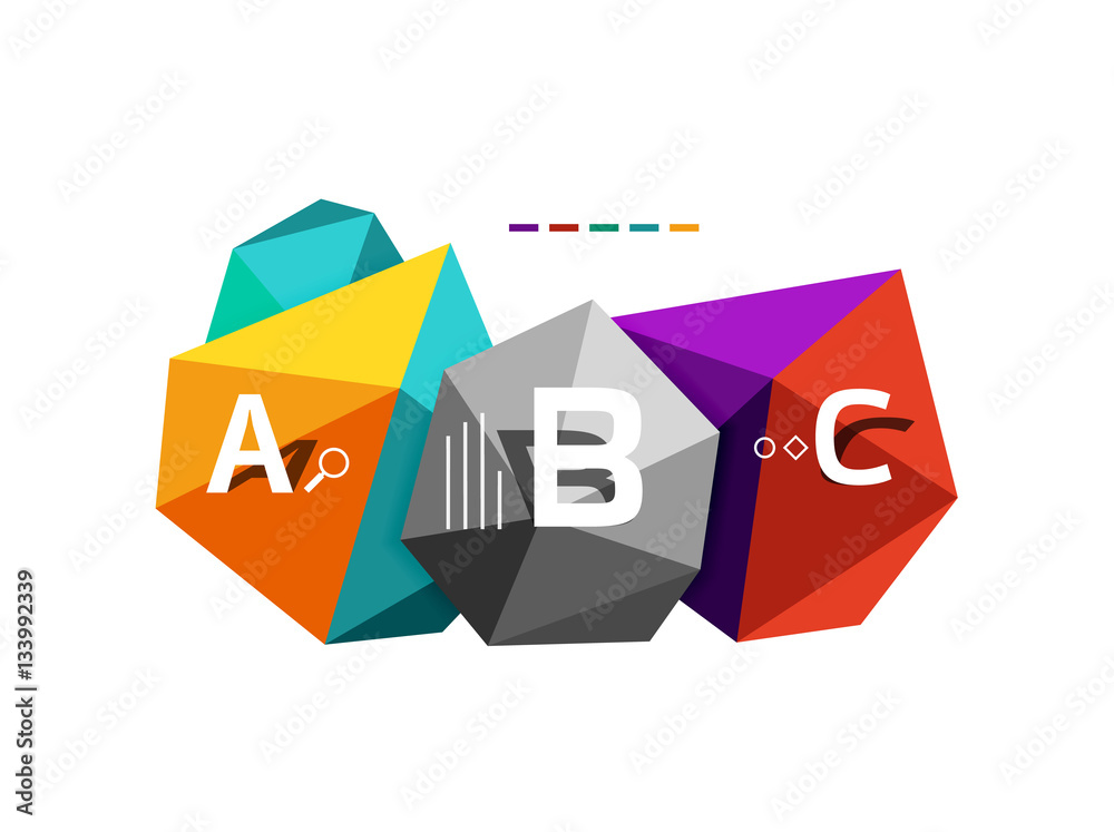 ABC infographics vector