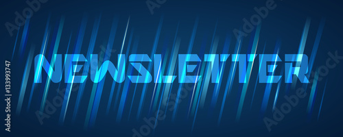 NEWSLETTER Banner on Illuminated Background