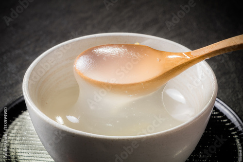 Foto 葛湯　 Hot sweet drink of kudzu starch gruel Japan
