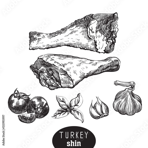 poultry meat and spices