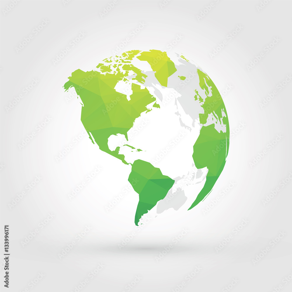 green globe earth planet america