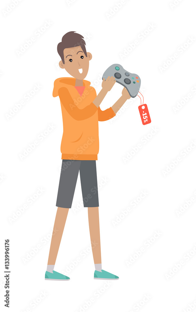 Sale in Electronics Store Flat Vector Concept Sale in Electronics Store Flat Vector Concept