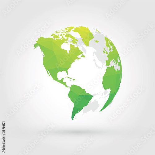 green globe earth planet america