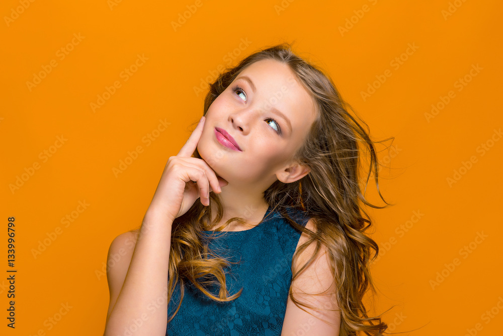 The face of happy teen girl The face of happy teen girl