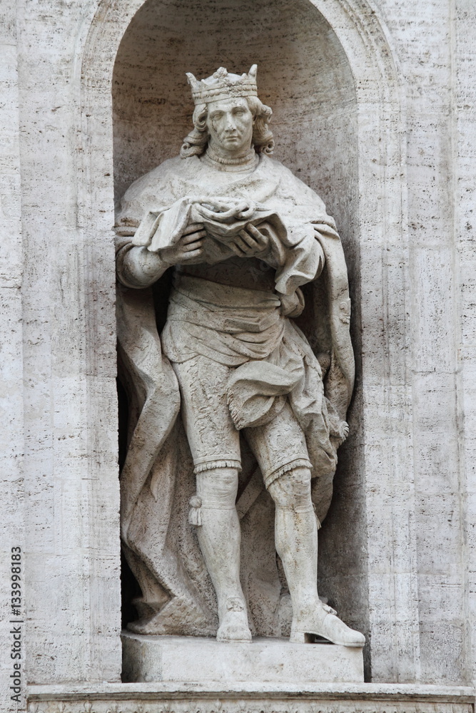 Statue of Saint Louis in Rome, Italy