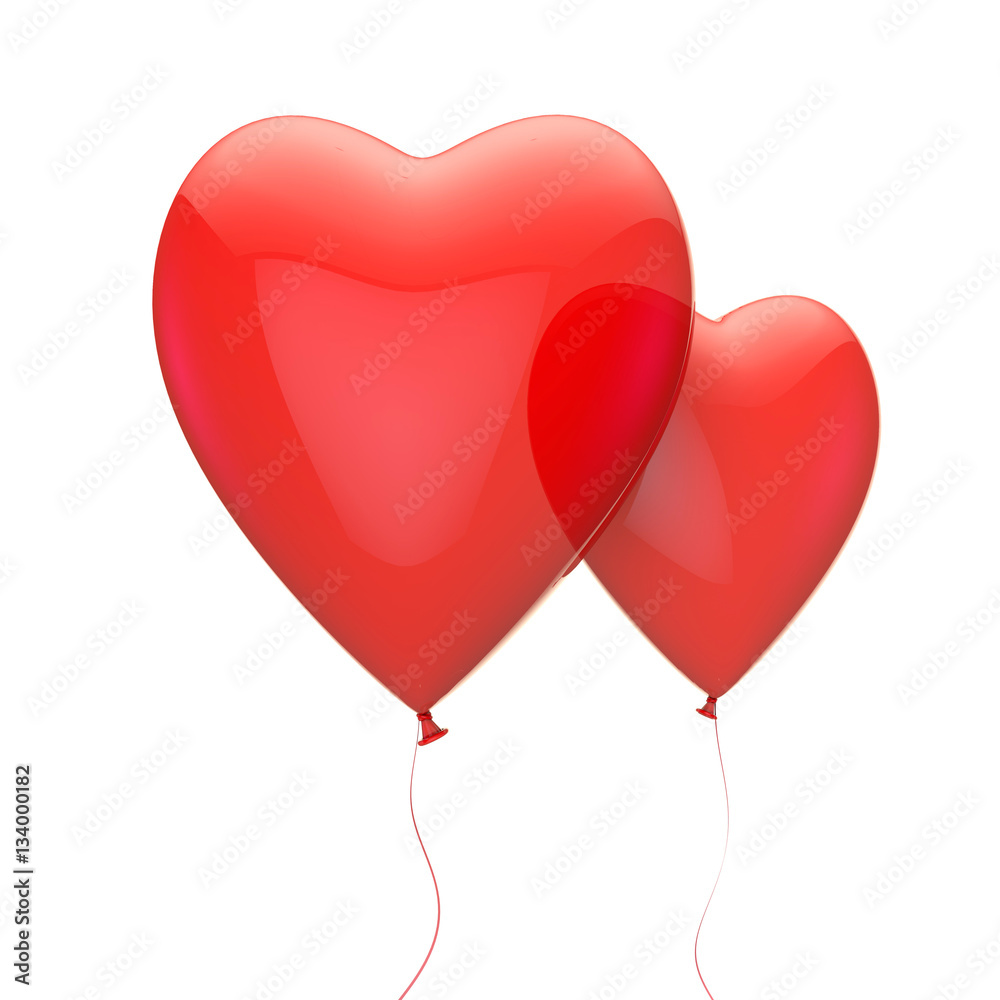 Red heart valentine's love balloon 