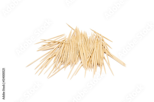 toothpicks isolated on white background
