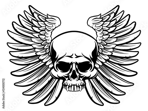 Skull with Wings