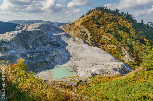 japanese landscape - kawarage jigoku - yuzawa - akita photo