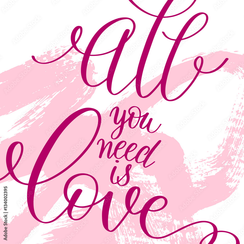 love lettering on pink grunge pattern, original design love lettering on pink grunge pattern, original design