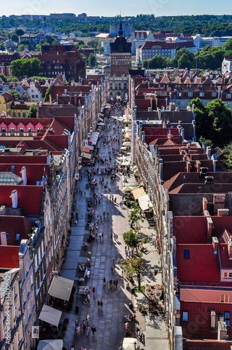 The long market and Green Gate in Gdansk (Gdańsk), Poland