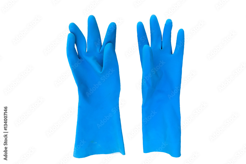 Obraz premium gloves rubber color cleaning background isolated objects orangs 