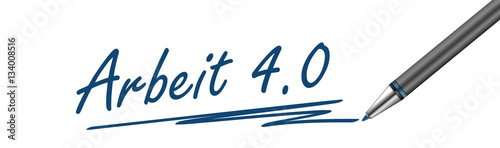 Stift Banner - Arbeit 4.0