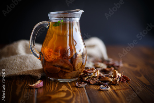 Fotografija compote of dried fruits in a carafe