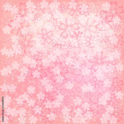 Floral abstract background. Pink and peach colors. Vector illustration.