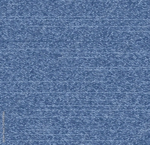 Blue jeans denim fabric background. Seamless pattern. Vector illustration.